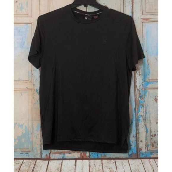 Spyder Active ProWEB Mens Size Medium Black Short Sleeve Crew Neck T-Shirt - Picture 2 of 10